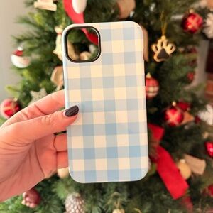 The Dairy Blue Checkered Phone Case